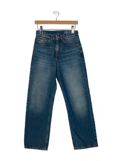 Pre-owned Victoria Beckham Mid-rise Straight Leg Jeans In Blue