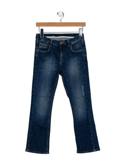 Pre-owned Victoria Beckham Mid-rise Straight Leg Jeans In Blue