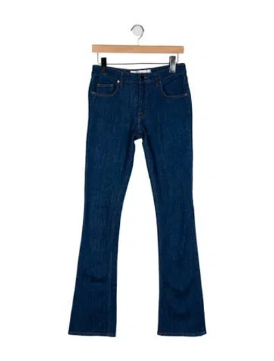 Pre-owned Victoria Beckham Mid-rise Straight Leg Jeans In Blue