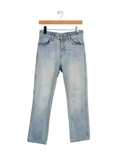 Pre-owned Victoria Beckham Mid-rise Straight Leg Jeans In Blue