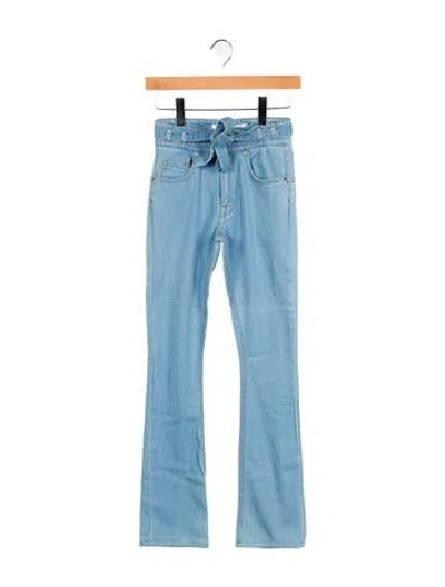 Pre-owned Victoria Beckham Mid-rise Straight Leg Jeans In Blue
