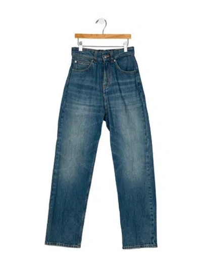 Pre-owned Victoria Beckham Mid-rise Straight Leg Jeans In Blue