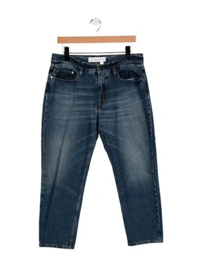 Pre-owned Victoria Beckham Mid-rise Straight Leg Jeans In Blue