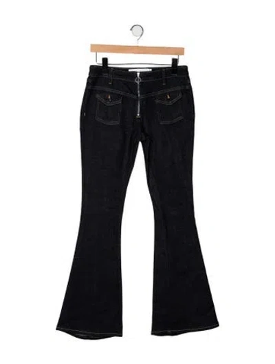 Pre-owned Victoria Beckham Mid-rise Wide Leg Jeans In Black