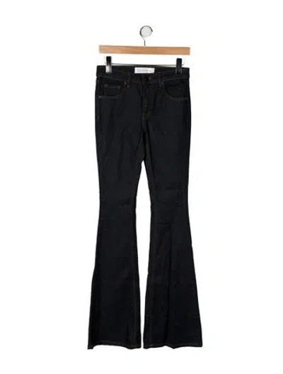 Pre-owned Victoria Beckham Mid-rise Wide Leg Jeans In Black