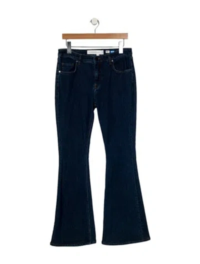 Pre-owned Victoria Beckham Mid-rise Wide Leg Jeans In Blue