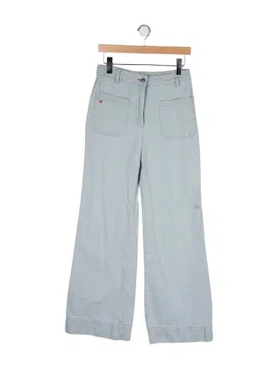 Pre-owned Victoria Beckham Mid-rise Wide Leg Jeans In Multi
