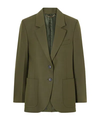 Victoria Beckham Katherine Twill Blazer In Green