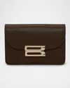 Victoria Beckham Dorian Embossed Leather Shoulder Bag In Khaki