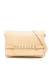 Victoria Beckham Mini Chain Pouch Leather Cross Body Bag In Neutrals