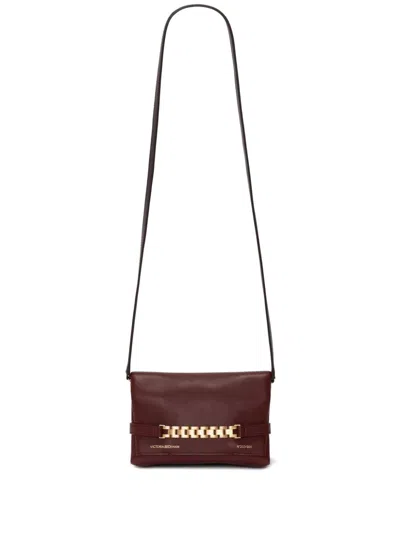 Victoria Beckham Mini Chain Pouch Crossbody Bag In Red