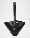 Victoria Beckham Mini Dia Leather Wristlet Pouch Bag In Black