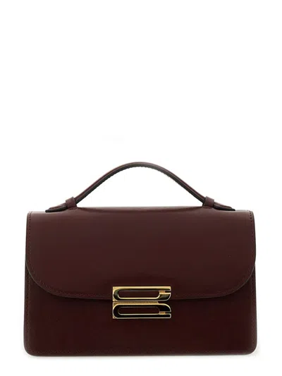 Victoria Beckham Mini Dorian Bag In Burgundy