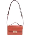 Victoria Beckham Dorian Bag Crocodile Detail In Orange
