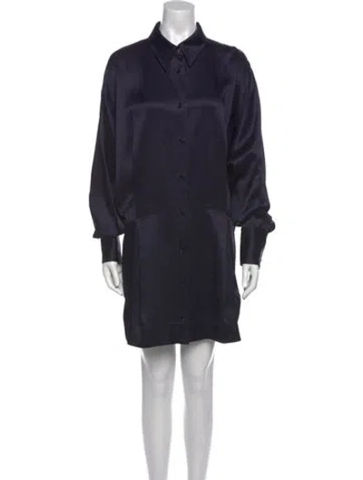 Pre-owned Victoria Beckham Mini Dress In Blue