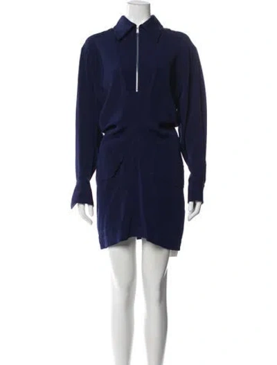Pre-owned Victoria Beckham Mini Dress In Blue