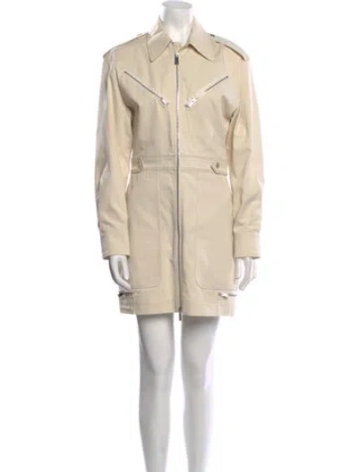 Pre-owned Victoria Beckham Mini Dress In Neutral