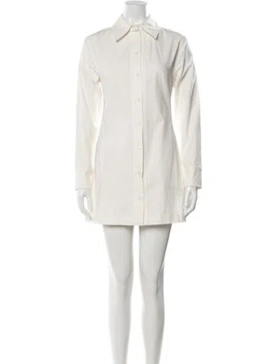 Pre-owned Victoria Beckham Mini Dress In Neutral