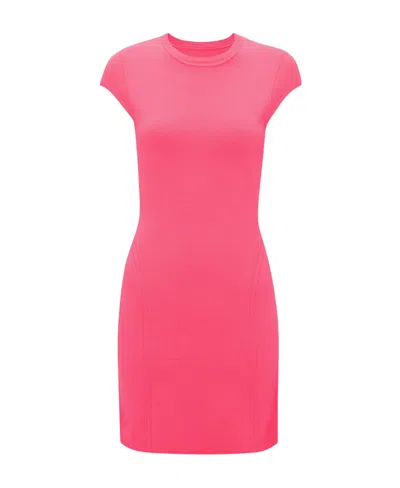 Victoria Beckham Mini Dress With Sleeve Cover In Pink