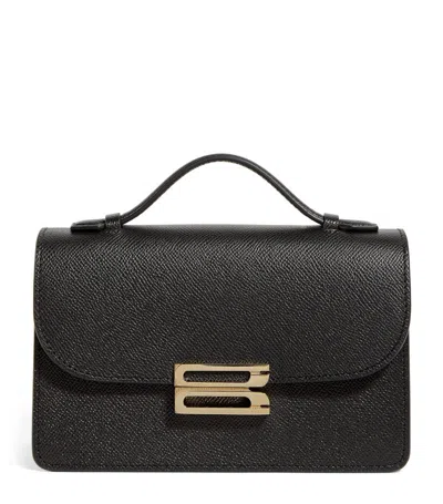 Victoria Beckham Mini Leather B Buckle Top-handle Bag In Black