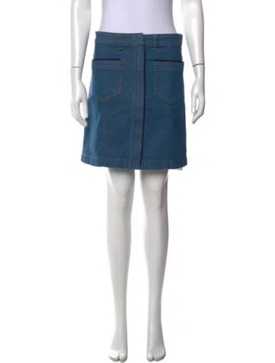 Pre-owned Victoria Beckham Mini Skirt In Blue