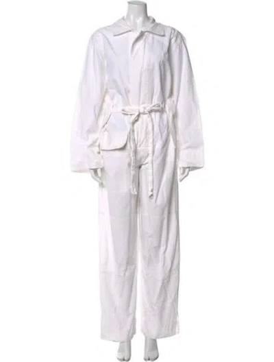 Pre-owned Victoria Beckham Mock Neck Jumpsuit In White