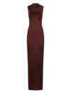 Victoria Beckham Womens Coco Twisted Sleeveless Stretch-woven Maxi Dress In Burgundy