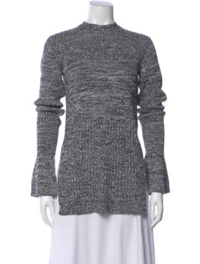 Pre-owned Victoria Beckham Mock Neck Sweater In Black