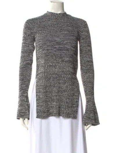 Pre-owned Victoria Beckham Mock Neck Sweater In Black