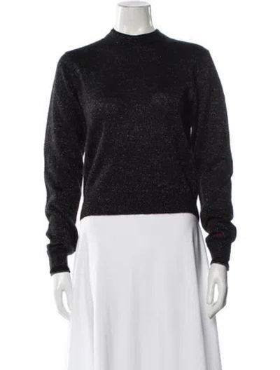 Pre-owned Victoria Beckham Mock Neck Sweater In Black