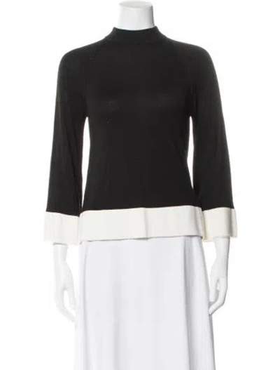 Pre-owned Victoria Beckham Mock Neck Sweater In Gray