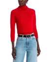 Victoria Beckham Wool Double Layer Top With Sheer Underlay In Red