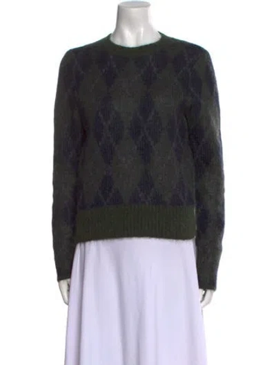 Pre-owned Victoria Beckham Mohair Printed Sweater W/ Tags In Green