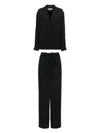 Victoria Beckham Monogram Pyjama Set In Black