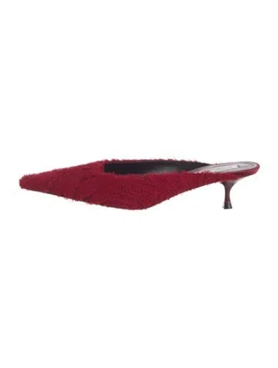 Pre-owned Victoria Beckham Mules In Red
