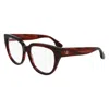 Victoria Beckham Multicolor Acetate Glasses (frames) In Burgundy