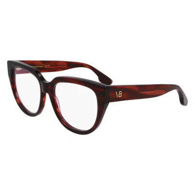 Victoria Beckham Multicolor Acetate Glasses (frames) In Burgundy