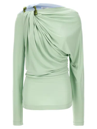 VICTORIA BECKHAM MULTICOLOR DRAPED TOP