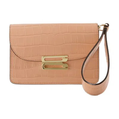 Victoria Beckham The Nano Dorian Purse  Leather Pink In Brown