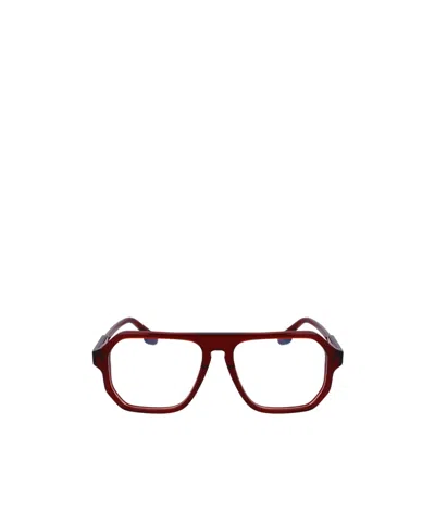 Victoria Beckham Navigator-frame Clear-lenses Glasses In Red