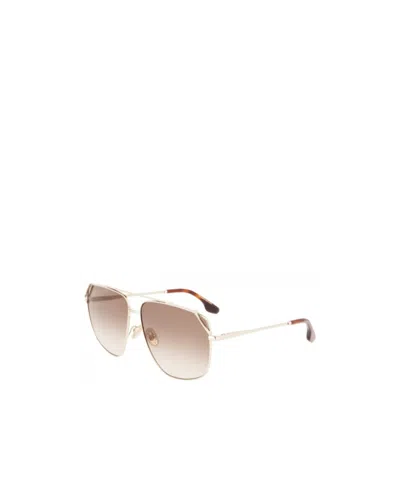 Victoria Beckham Navigator-frame Tinted Sunglasses In Nude