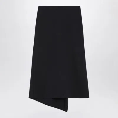 VICTORIA BECKHAM VICTORIA BECKHAM  NAVY BLUE SKIRT IN WOOL BLEND