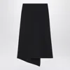 Victoria Beckham Navy Skirt In Blend In Black