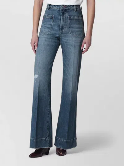 Victoria Beckham New Alina High Waist Wide Leg Jeans In Blue