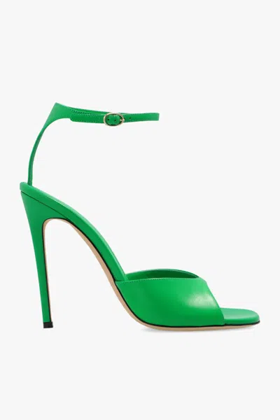Victoria Beckham New Women's Heel Shoes In Green In Sand