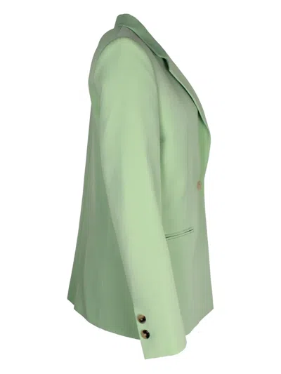 Pre-owned Victoria Beckham Notched-lapel Single-breasted Blazer In Green