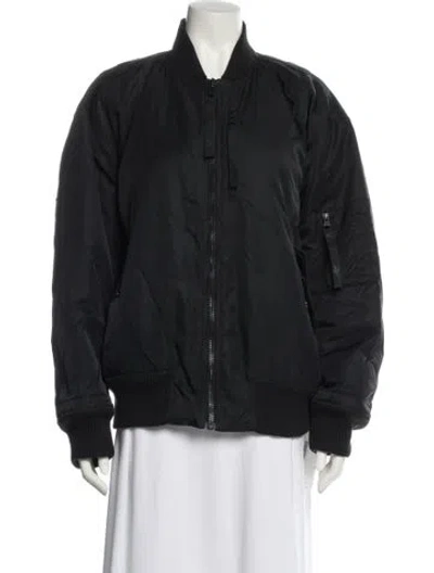 Pre-owned Victoria Beckham Nylon Bomber Jacket In Blue