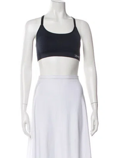 Pre-owned Victoria Beckham Nylon Crew Neck Sports Bra In Black