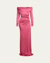 Victoria Beckham Off-shoulder Draped Gown