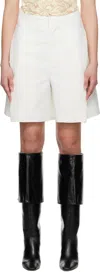 Victoria Beckham Off-white Pleat Detail Culotte Shorts